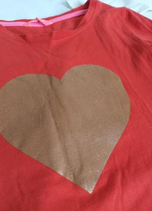 Набор комплект лонгслив 5-6 р пайетки сердце футболка с длинным рукавом8 фото