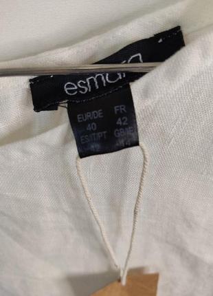 Льняная футболка, l 40 euro (наш 46), esmara, нитечка, белая6 фото