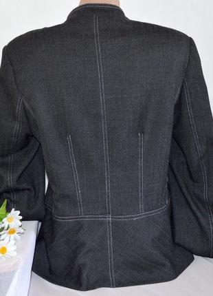Брендовая серая куртка пиджак на молнии с карманами klass collection вискоза2 фото
