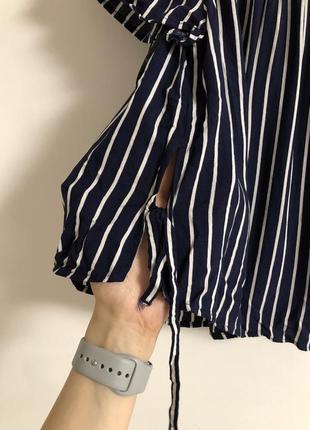 Укороченная блуза с завязками по бокам h&amp;m 38/m3 фото