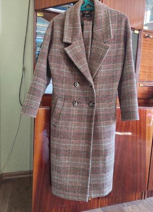 Двубортное шерстяняное пальто steka р.m-l2 фото