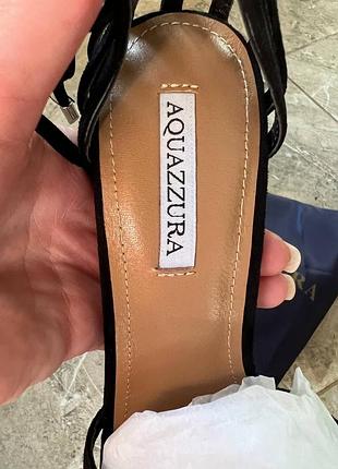 Босоніжки aquazzura чорні замшеві на підборі торг5 фото