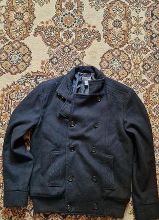 Фирменная шерстяная куртка пальто бушлат h&amp;m,размер м.1 фото