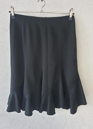 Черная юбка годе, с воланами, длиная юбка1 фото