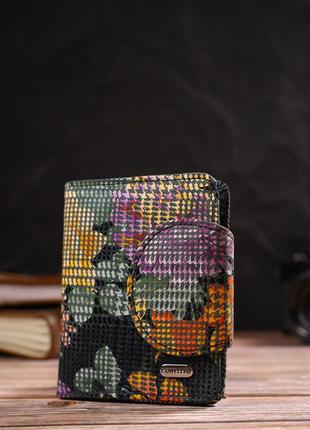 Оригинальное женское портмоне среднего размера из натуральной фактурной кожи canpellini 21804 разноцветное6 фото