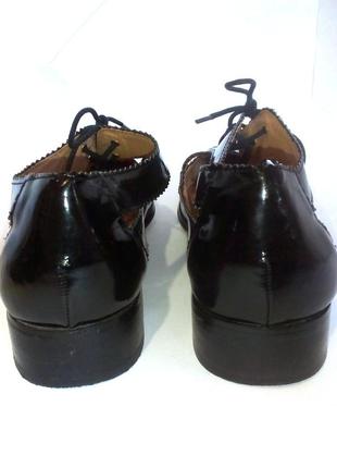 🌟 стильные лаковые туфли на низком ходу от бренда next, р.38 код t08096 фото