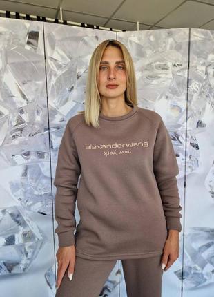 Костюм в стиле alexander wang цвет капучино8 фото