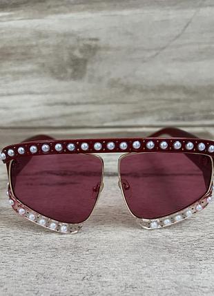 Супер модні окуляри очки перлини жемчуг