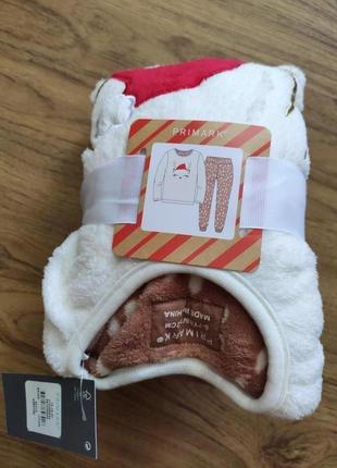 Детская теплая пижама для девочки primark 6/7 р.122 очень мягкая принмная на ощупь
