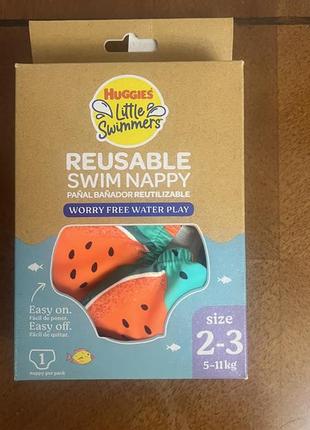 Подгузник huggies little swimmers 2-3 многоразовые для плавания