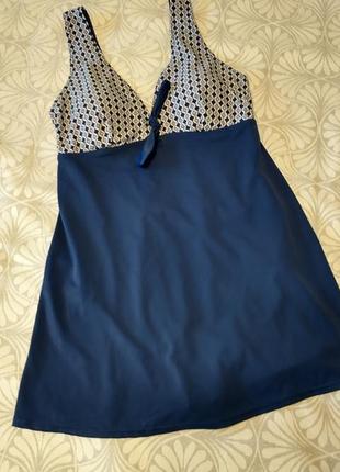 Слитный купальник платьком р.12