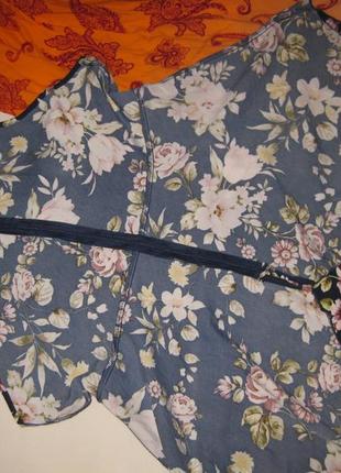 Приталенное платье xl шейн shein большой размер короткое со скошенными краями с цветочным принтом5 фото