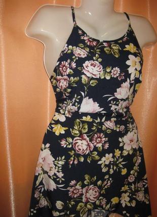 Приталенное платье xl шейн shein большой размер короткое со скошенными краями с цветочным принтом7 фото