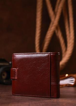 Кошелек горизонтальный мужской флотар кожаный tailian 19009 коричневый8 фото