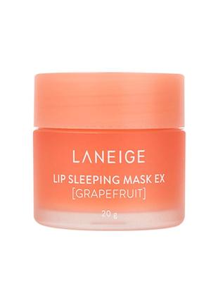 Нічна маска для губ із грейпфрутом laneige lip sleeping mask ex grapefruit