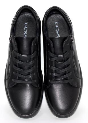 ⚫ чорні чоловічі спортивні туфлі кросівки3 фото