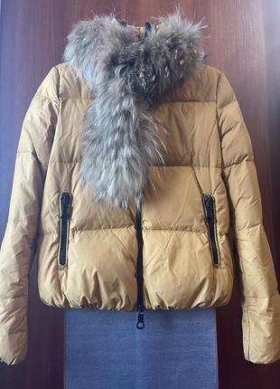 Куртка бомпер moncler /зимний/ натуральный мех5 фото