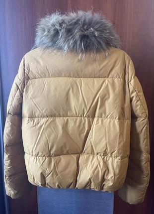 Куртка бомпер moncler /зимний/ натуральный мех4 фото