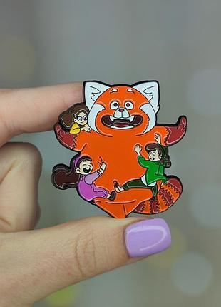 Металевий значок - пін "я червонію. червона панда" (знач0444)