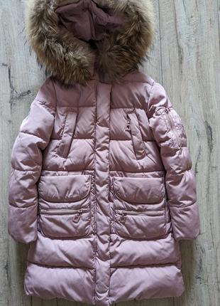 Очень теплое зимнее пальто kiko 128-140 см