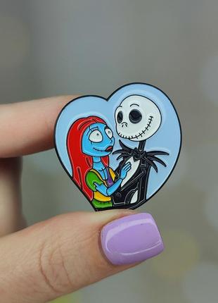 Металлический значок - пин "кошмар перед рождеством. салли и джек" (знач0448)