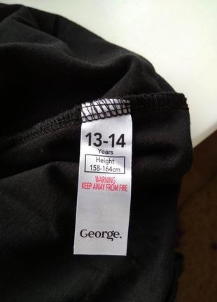Крутая чёрная брендовая коттоновая футболка george в яркую пайетку/s/4 фото