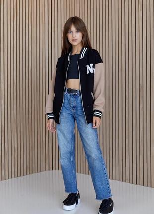 Теплый бомбер для девочек