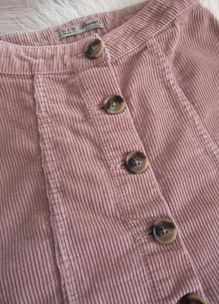 Актуальная вельветовая нюдовая юбка трапеция denim co2 фото