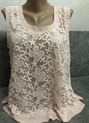 Майка,блуза з кружевом