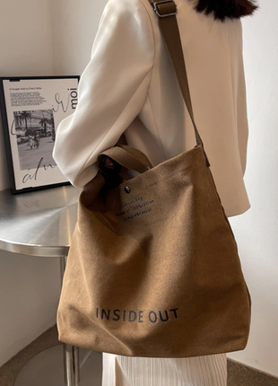 Нова коричнева сумка шоппер торба