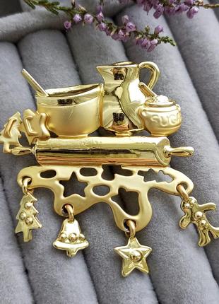Необычная винтажная брошь danecraft, винтаж, шармы, подвески