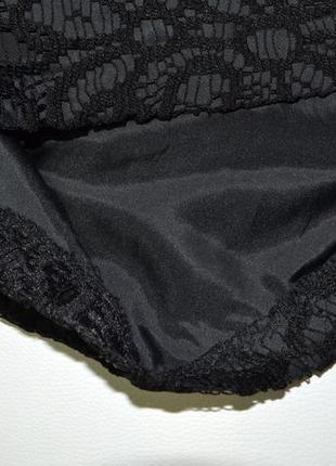 Роскошная черная юбка в кружево миди5 фото