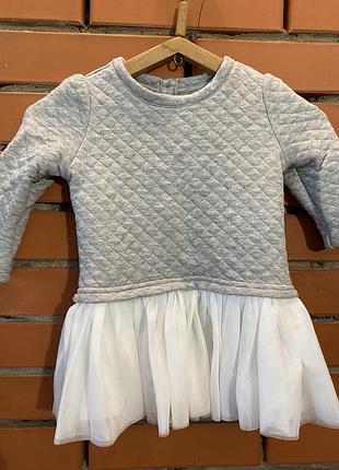 Ніжна сукня зі стьобаним верхом  baby gap 12-18 міс.