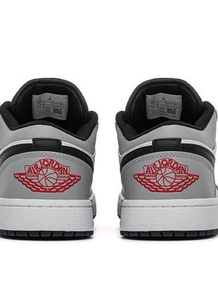 Кроссовки в стиле nike jordan 1 retro low grey мужские классические премиум кроссовки джордан качественные низкие кожаные6 фото