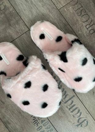 Victoria´s victorias secret виктория сикрет тапочки, шлепанцы, шлепки closed toe faux fur slipper