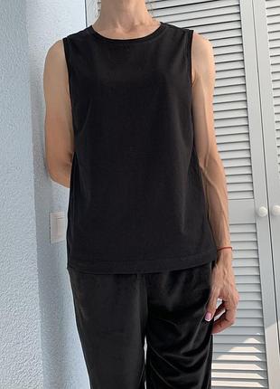 Zara майка черного цвета
