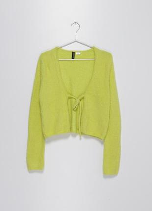 Кардиган укороченный салатовый h&amp;m