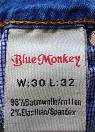(183) отличные брендовые зауженные джинсы blue monkey германия / размер w:30/l:32