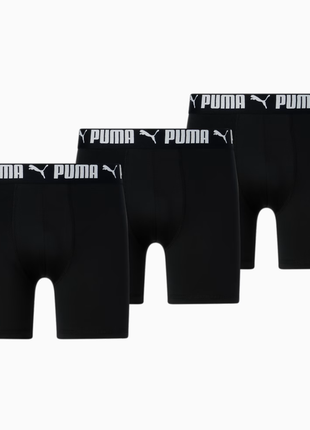 Чорні чоловічі труси puma men's athletic boxer briefs [3 pack] нові оригінал з сша