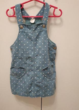 Вельветовый сарафанчик h&m