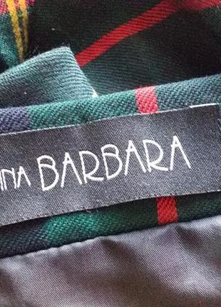 Donna barbara австрия юбка миди шерсть шотландка в клетку винтаж этно складки6 фото