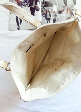 Молочная сумка sisley с кожаными ручками3 фото