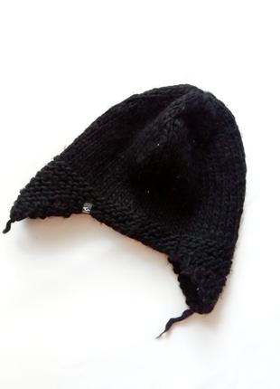 Черная шапка c ушками colins2 фото