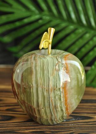 Яблоко из натурального камня оникс, 9 см4 фото