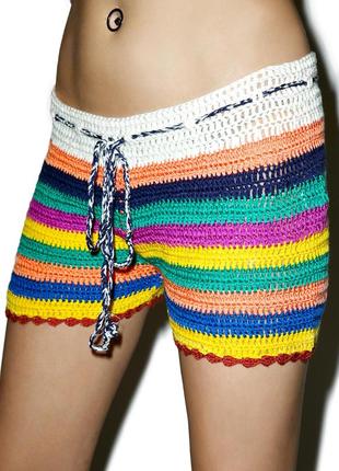 Вязанные шорты glamourous sundown crochet shorts5 фото