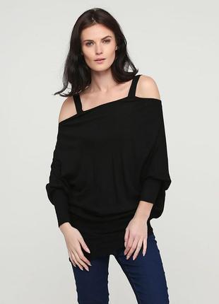 От zara zara туника черная на брителях открытые плечи