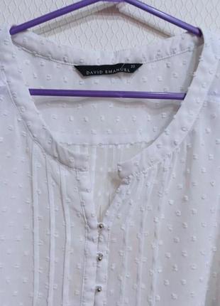 Легкая белоснежная воздушная блуза4 фото