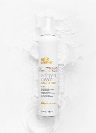 Зволожуюча пінка для сухого волосся moisture plus whipped cream 200 мл тм milk shake