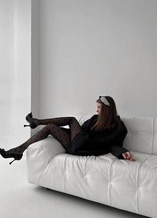 Трендовый оверсайз пиджак жакет удлиненный классический базовый стильный черный5 фото