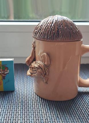 Веселая заварочная чашка, заварник, керамика hand made4 фото